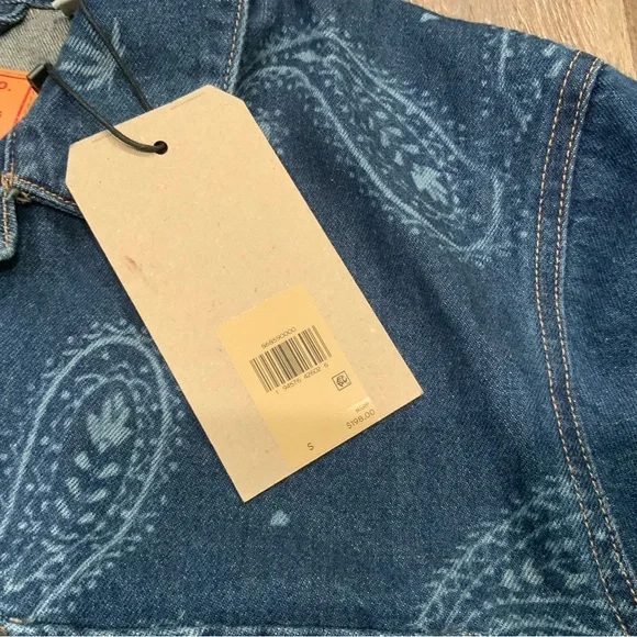 LEVI'S x SNOOP DOGG BLUE PAISLEY/BANDANA 420 HEMP DENIM CHORE JACKET Men's Sz S